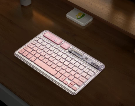 益博思透明无线ipad蓝牙渐变键盘多系统设...