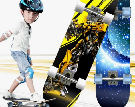 ?贵派仕四轮滑板儿童青少年初学者刷街专业男...