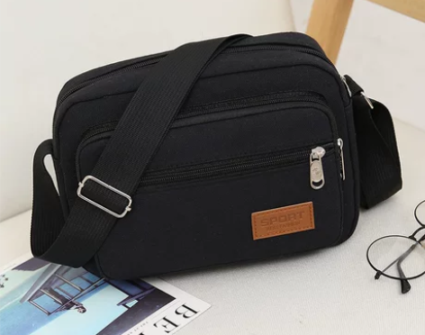 ?全新包邮【礼遇价】加厚帆布五层单肩包男士...