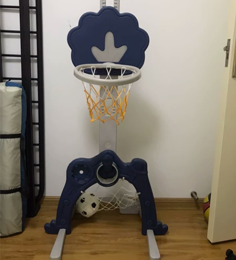 儿童可移动家用篮球架，高度可调节，几乎全新...