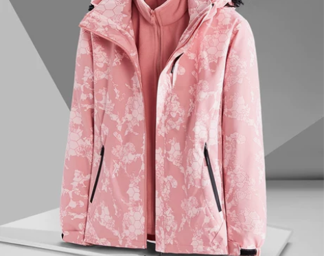 ?啄木鸟新款冲锋衣女三合一可拆卸加绒加厚户...