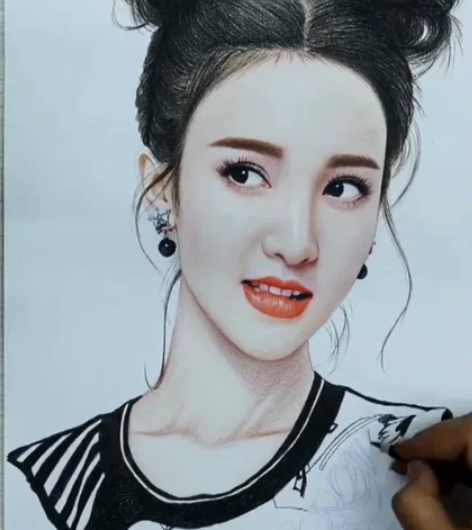 素描彩铅画像定制手绘 七夕节 情人节礼物人...