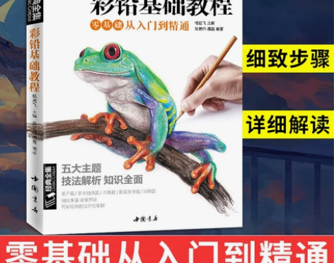 正版 彩铅基础教程经典全集彩色铅笔画零基础...