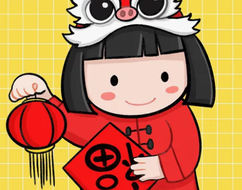 新年头像 | Q版大头豆豆眼风格手绘可爱萌...