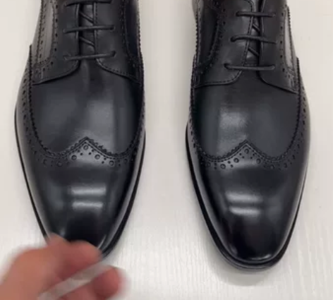 诺贝达男鞋英伦布洛克商务正装德比鞋 全新正...