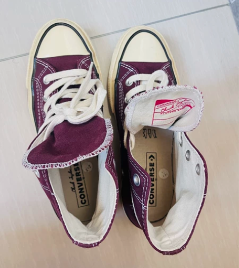 1970s匡威，帆布鞋，37.5码，内长2...