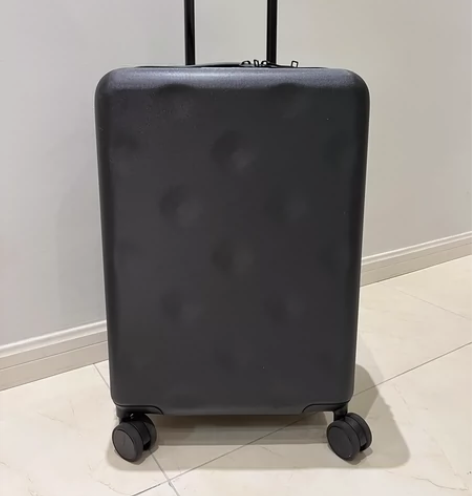 不莱玫行李箱24寸黑色巧克力圆点拉杆箱男女...