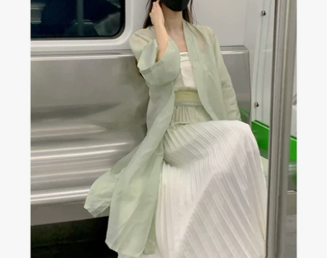 【宋制汉服大全套】女夏季绿色古装改良古装日...