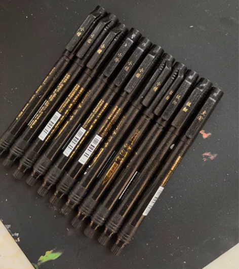 宝克秀丽笔钢笔式毛笔软头笔可加墨黑色书法笔...