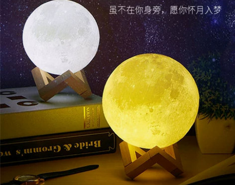 月球灯月亮灯3d小夜灯睡眠卧室创意星空灯梦...