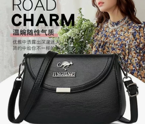 【低价处理】袋鼠真皮质感包包2021新款女...