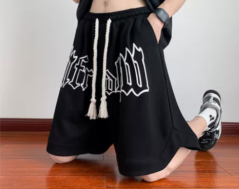 美式高街短裤男士夏季潮牌宽松大码休闲中裤潮...