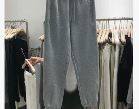 卫裤加绒运动裤宽松显瘦加厚冬束脚休闲百搭学...