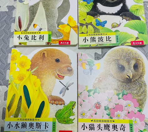 亮丽精美触摸书系列（全4册）小兔比利仿真触...