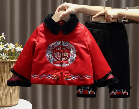 宝宝周岁礼服男童抓周拜年服唐装儿童汉服中国...