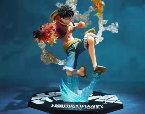 海贼王手办二档火拳路飞动漫周边模型机箱摆件...