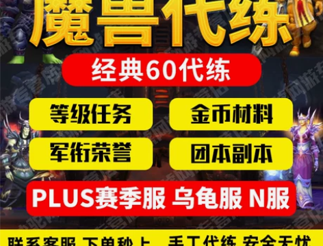 魔兽世界代练级60级R14乌龟怀旧亚服PL...