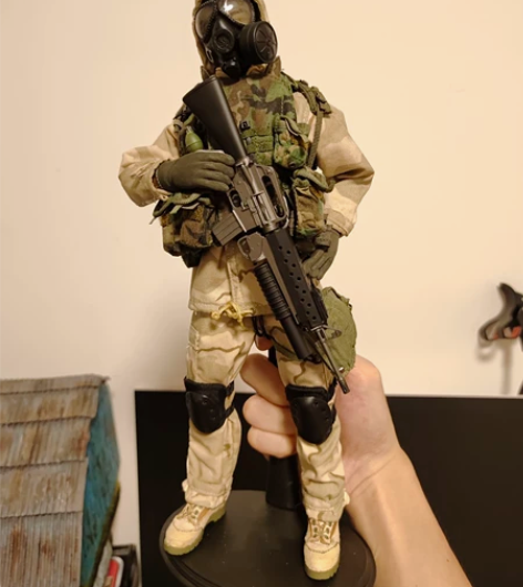 1/6兵人diy作品海湾战争三沙防化兵，基...