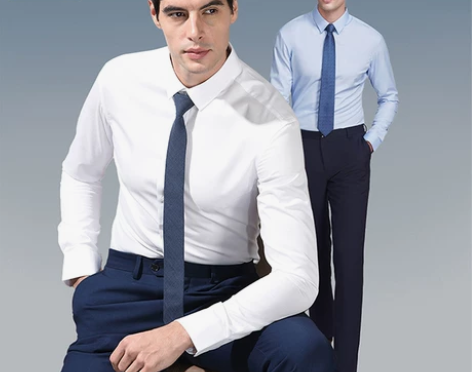 罗蒙免烫抗皱白衬衫男士长袖商务2024新款...