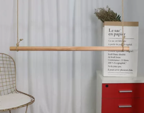 服装店挂衣杆实木吊杆上墙悬挂橱窗吊架童装女...