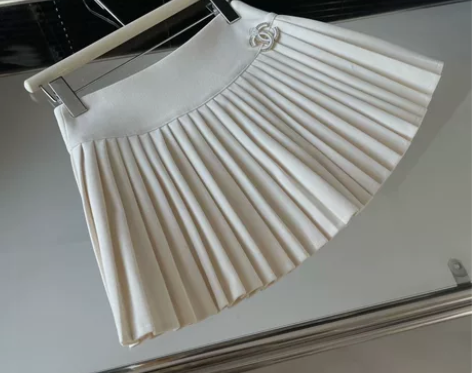 毛呢半身裙高腰百褶裙秋冬新款辣妹防走光短 ...