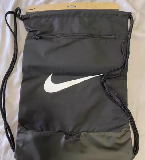 Nike耐克 黑白 便携肩袋抽绳双肩包训练...