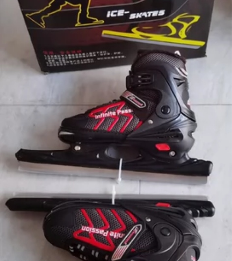 伴威成人冰刀鞋男 成人专业保暖可调码速滑刀...