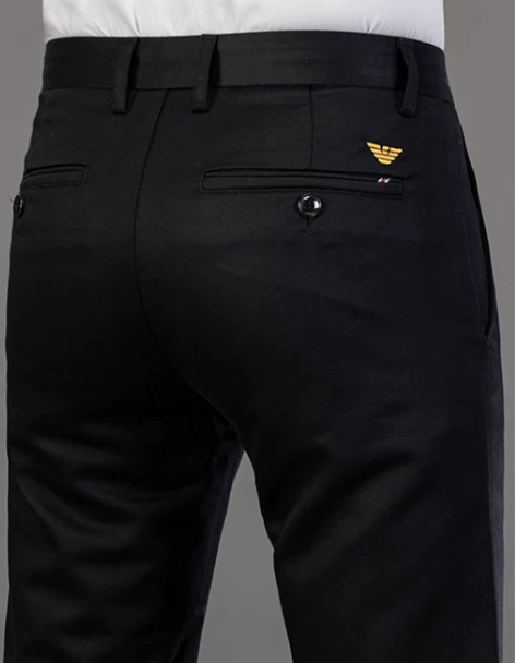 奇阿玛尼亚春季高端休闲裤男宽松直筒春秋款品...