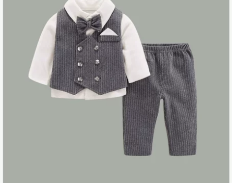 周岁礼服男宝宝冬季男童西装男宝周岁宴生日儿...