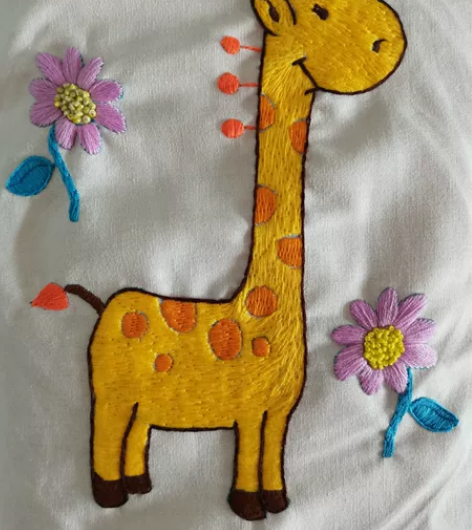 纯手工刺绣  成品 整布长31cm 宽23...