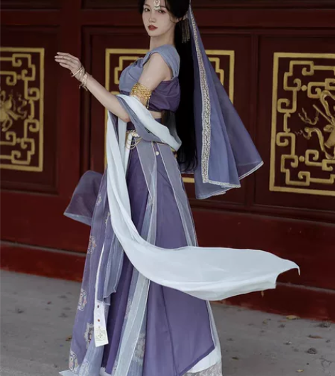 捌伍柒原创琼瑶公主异域风敦煌飞天改良汉服女...