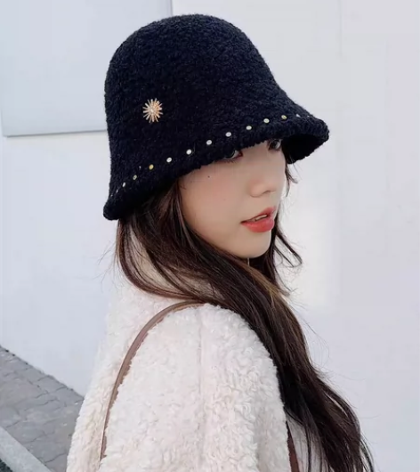 仿貂绒帽子女秋冬季毛绒防寒渔夫帽百搭韩版适...