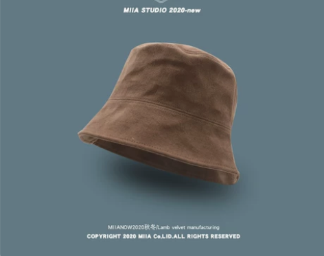 山本风日系基础款纯色百搭渔夫帽显脸小时尚盆...