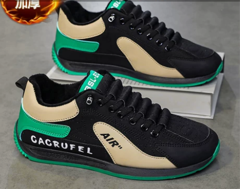 阿甘男鞋2023新款冬季加绒保暖棉鞋男士内...