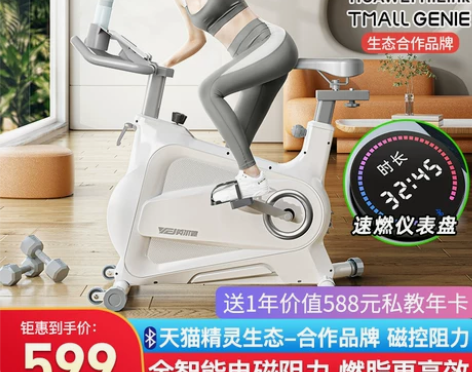 磁控智能动感单车家用室内健身车健身房器材减...