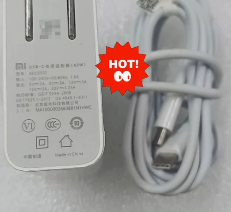 【原装正品】小米红米65W笔记本电源适配器...