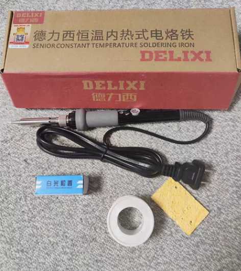 清一批全新德力西电烙铁家用电烙铁套装15元...