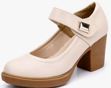 2015秋季新款粗跟高跟单鞋厚底防水台OL...