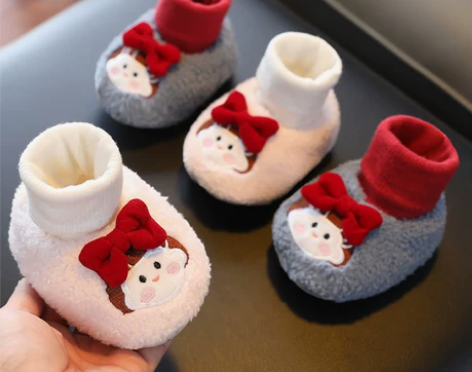 婴儿鞋袜女宝宝冬季加绒步前鞋保暖厚棉鞋软底...