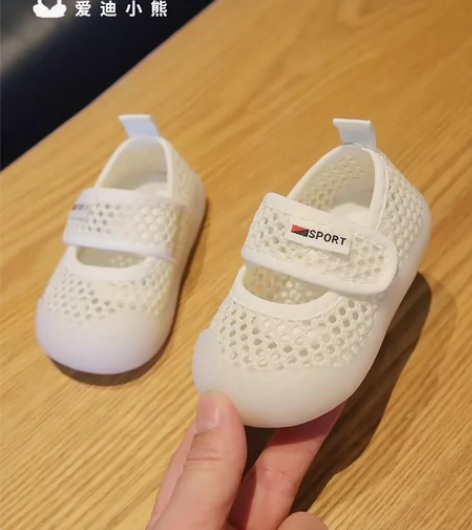 学步鞋夏季男女婴儿鞋子网面防掉跟透气网鞋韩...