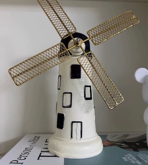 【包邮全新】欧式客厅装饰风车摆件办公室摆设...