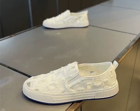 帆布鞋男款夏季透气休闲潮流小白板鞋男士一脚...