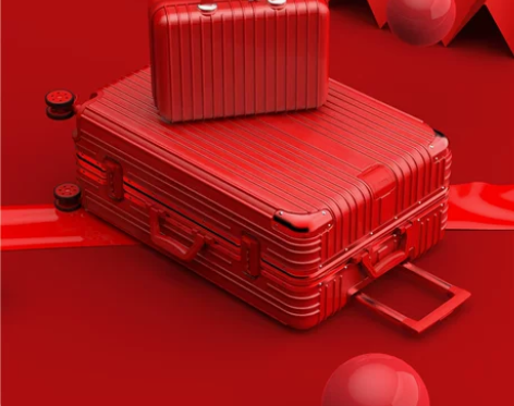 新娘结婚红色行李箱拉杆箱出嫁子母箱包陪嫁箱...