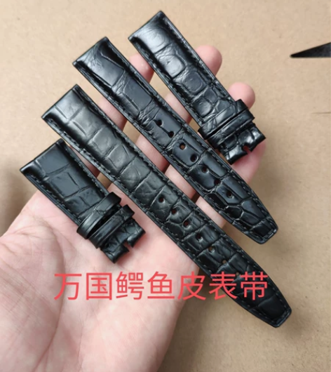 适用葡7葡计万国鳄鱼皮手表带万国葡萄牙七皮...