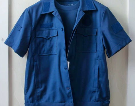 正品新款消防备勤服夹克套装火蓝色夏季短袖工...