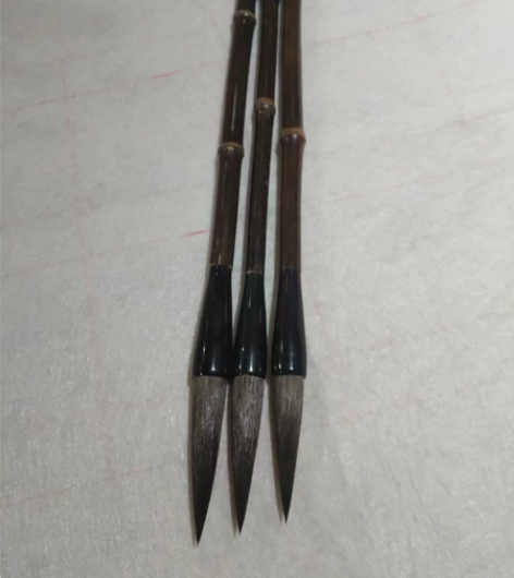 毛笔长峰鼠须紫竹杆行书草书篆书大号中号书画...