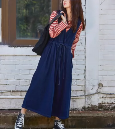 拐角的灯光 纯色小众半身A字裙休闲百搭套头...