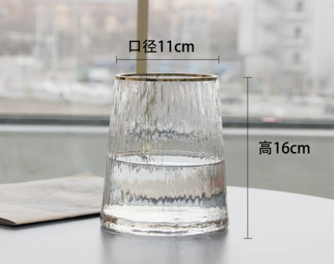 北欧轻奢玻璃花瓶透明 客厅 插花百合富贵竹...