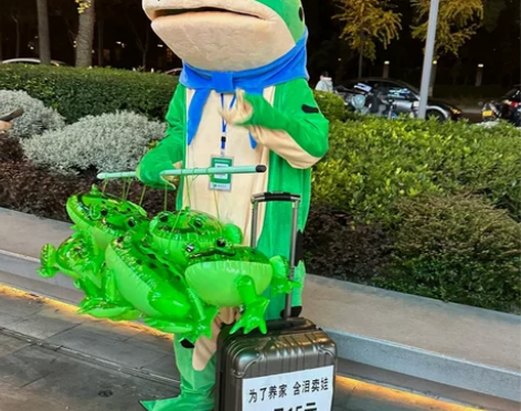 青蛙气球，发光弹跳网红充气青蛙，买多了，孩...