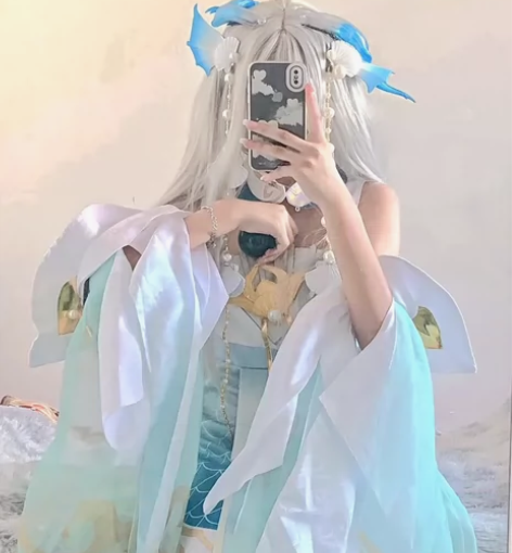 王者荣耀西施的游龙清影cos服全套 全套！...